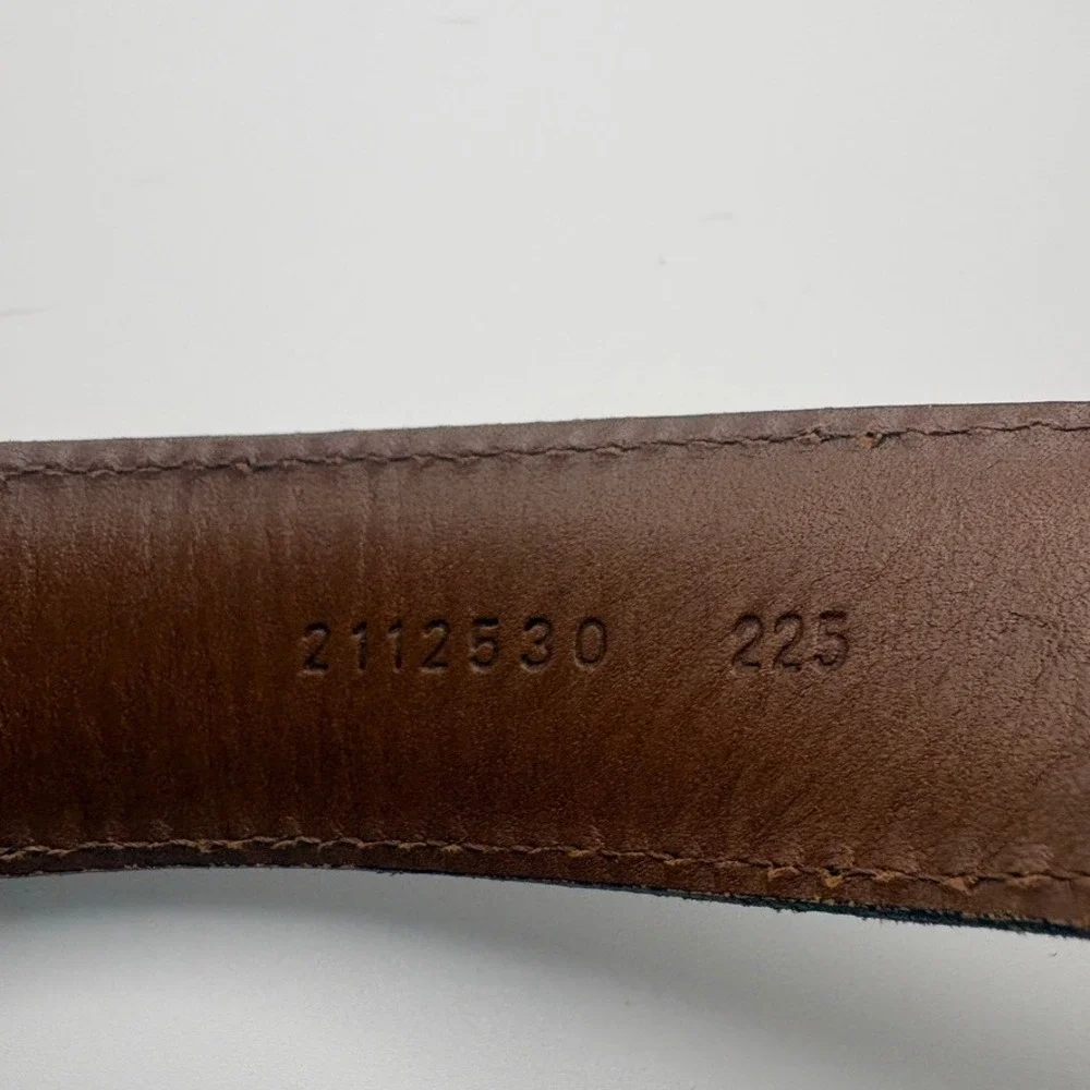Polo Ralph Lauren Mens Brown Croc Embossed Leather Belt Size 40 Made in USA